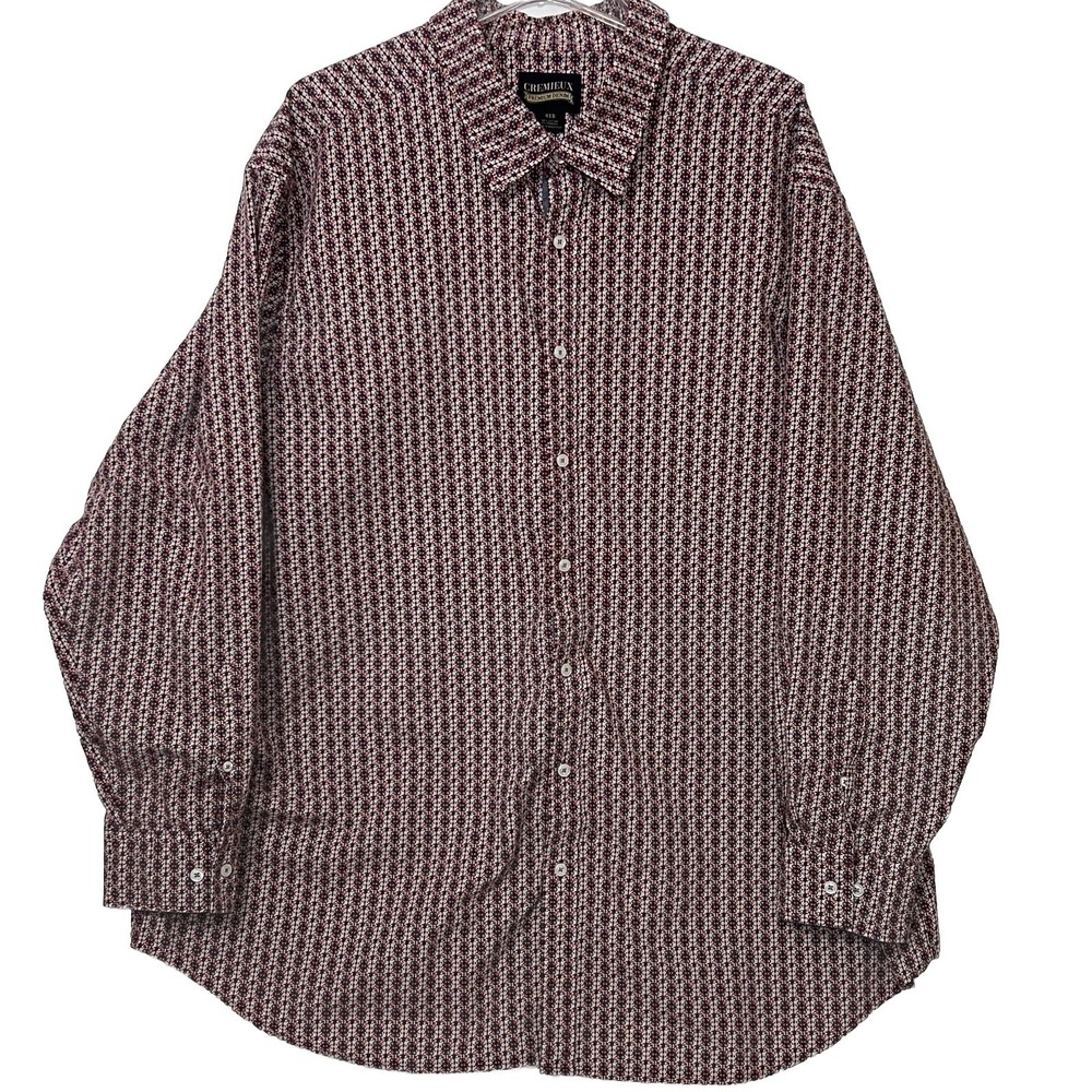 Cremieux Dress Shirt Premium Denim Long Sleeve Button Multicolor Men‎ Size 4XB